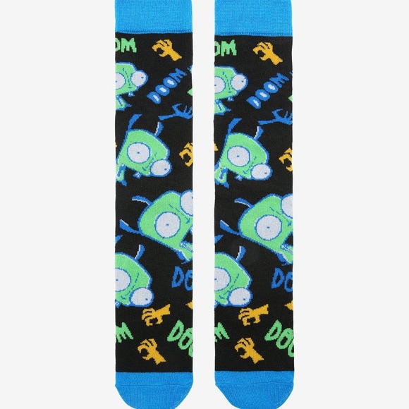 Hot Topic Accessories - Invader Zim GIR Doom Crew Socks Hot Topic Nickelodeon